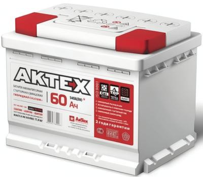 Автомобильный аккумулятор AKTEX 60Ah R+