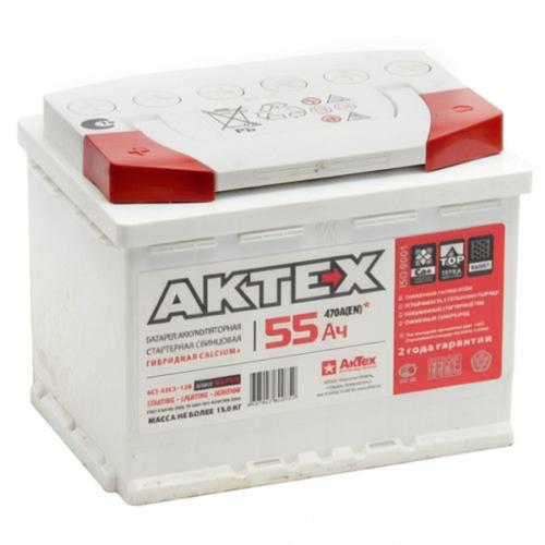 Автомобильный аккумулятор AKTEX 55Ah 460A R+