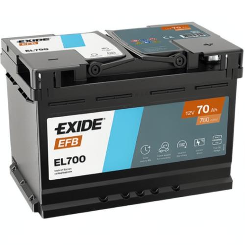 Аккумулятор Exide Start-Stop EFB / EL700 / 70Ah / 760А