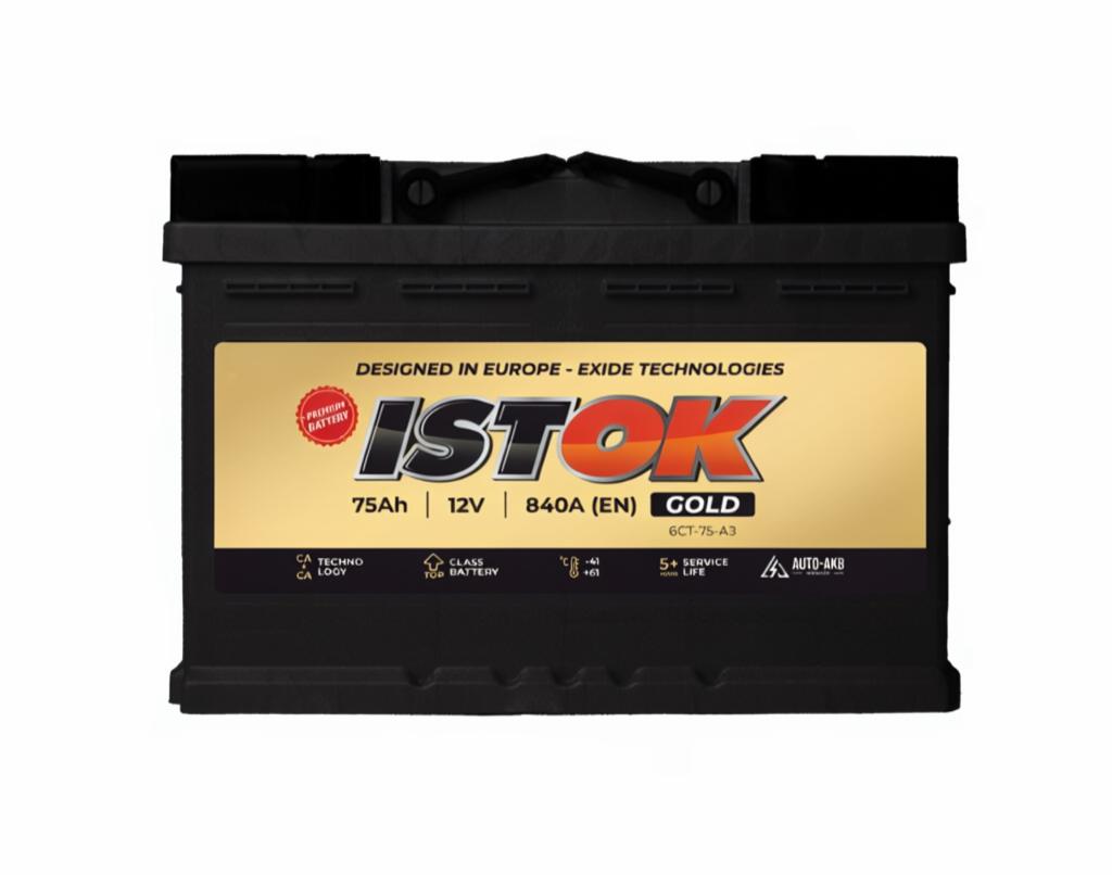 Автомобильный аккумулятор ISTOK GOLD 75Ah 840A