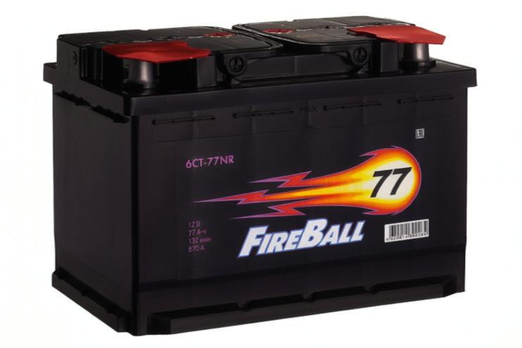 Автомобильный аккумулятор FIREBALL 77Ah 670A R+