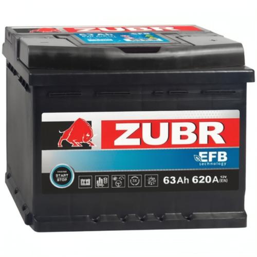 Аккумулятор Зубр EFB / 63Ah / 620А