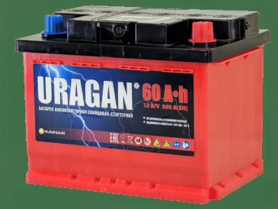 Автомобильный аккумулятор URAGAN 60Ah 500A R+