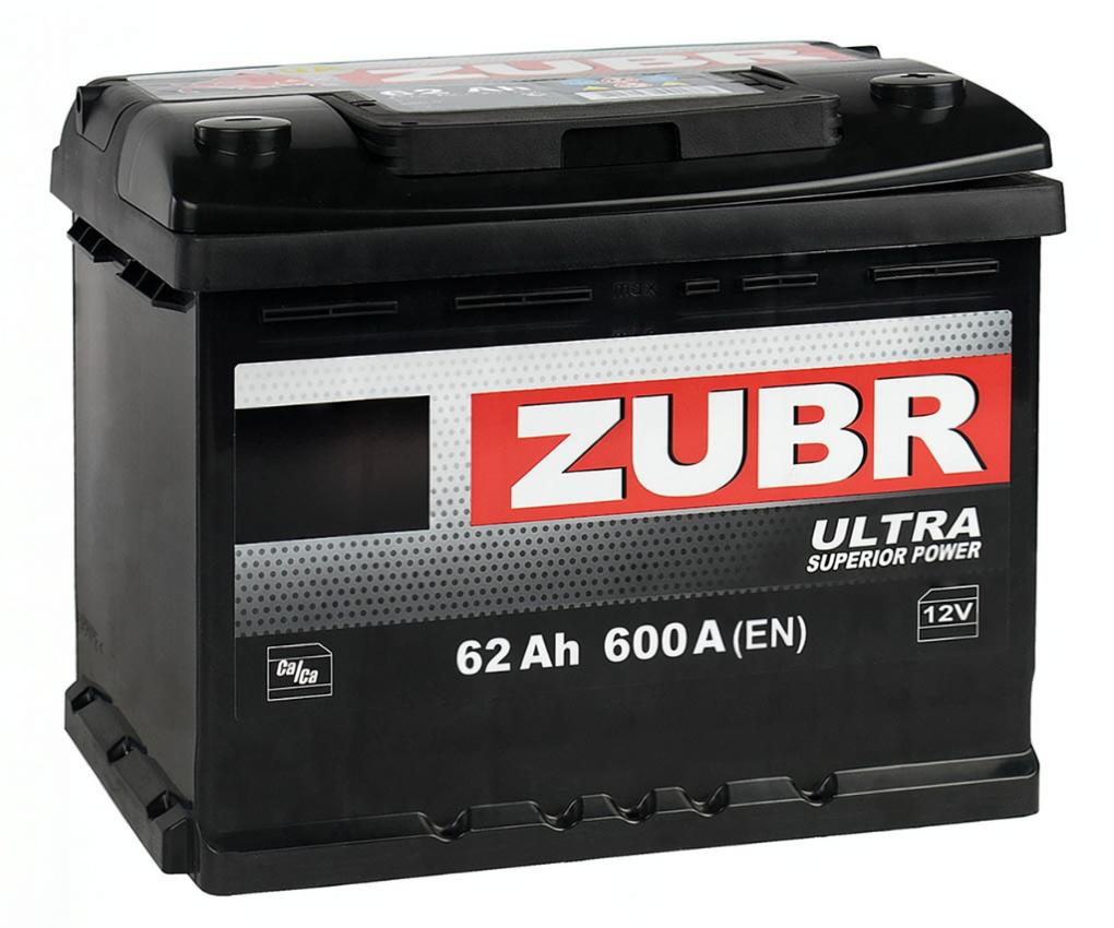 Автомобильный Аккумулятор ZUBR Ultra 62Ah R+ 600A