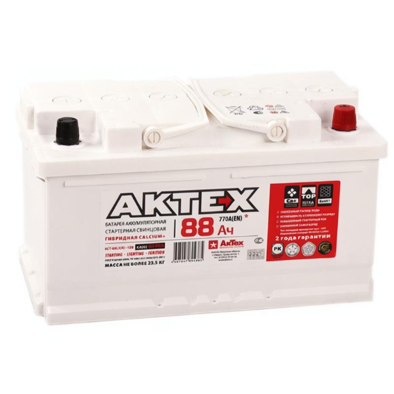 Автомобильный аккумулятор AKTEX 88Ah 770A R+