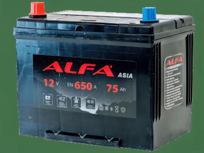 Автомобильный аккумулятор ALFA Asia 75Ah 650A L+