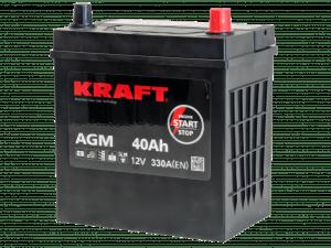 Автомобильный Аккумулятор KRAFT AGM Asia 40Ah JR 330A