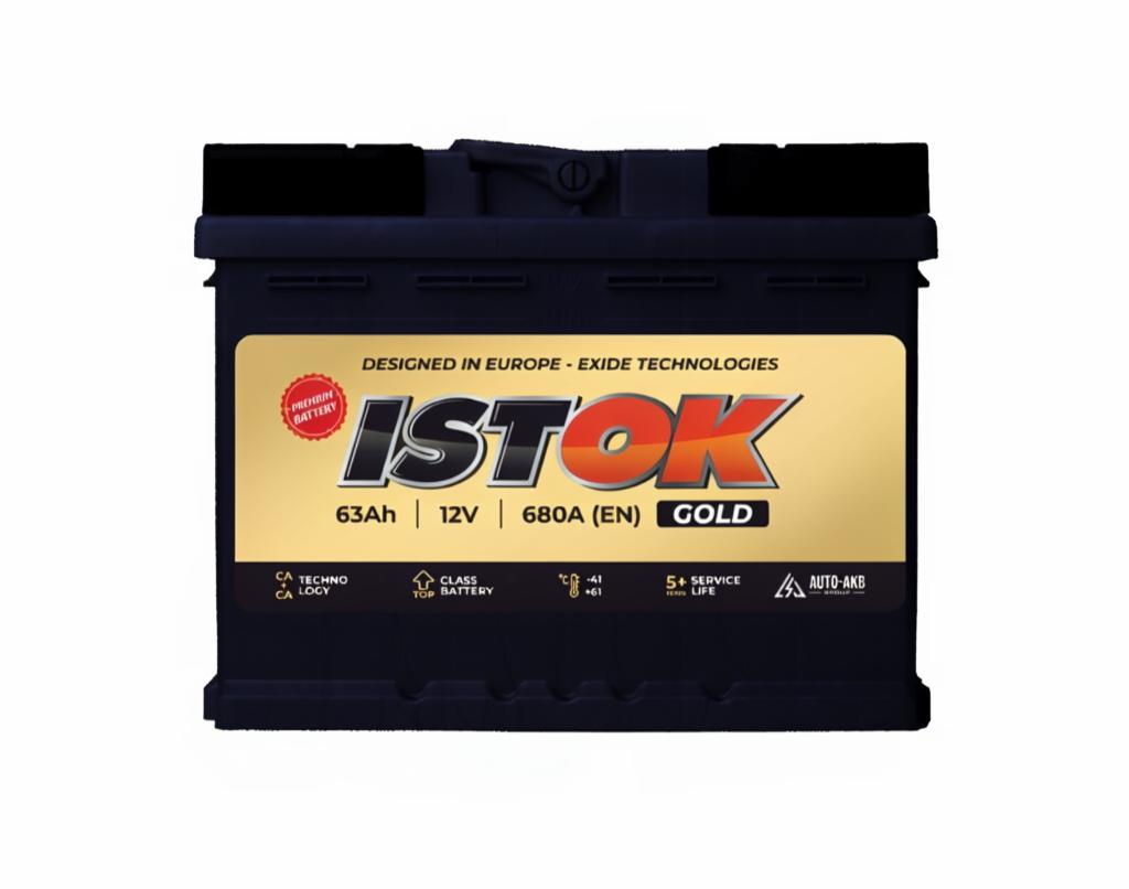 Автомобильный аккумулятор ISTOK GOLD 63Ah 680A
