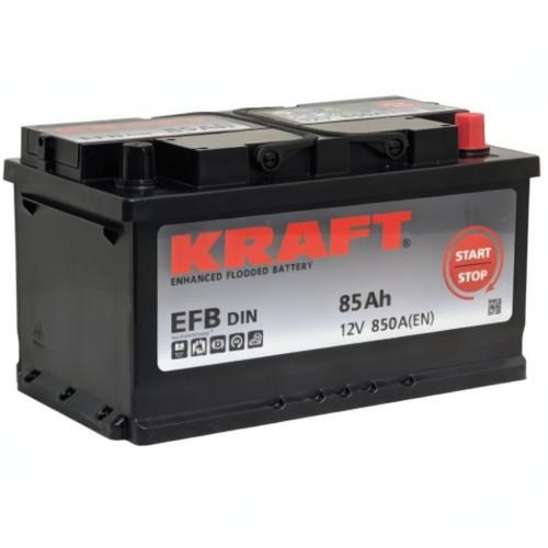Аккумулятор Kraft EFB / 85Ah / 850А / Низкий