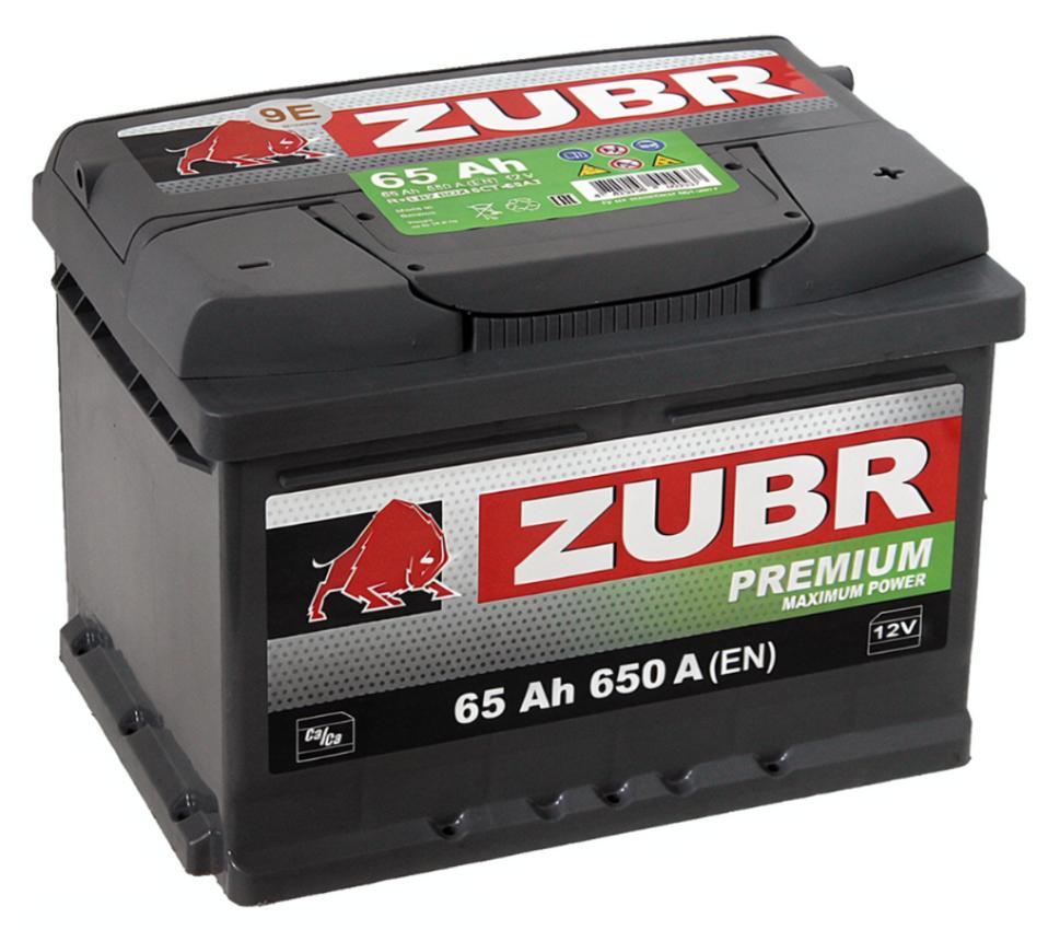 Автомобильный Аккумулятор ZUBR Premium 65Ah R+ 650A