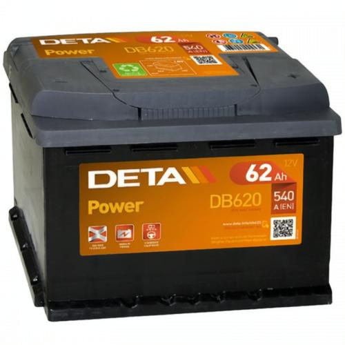 Аккумулятор DETA Power DB620 / 62Ah / 540А / Прямая полярность
