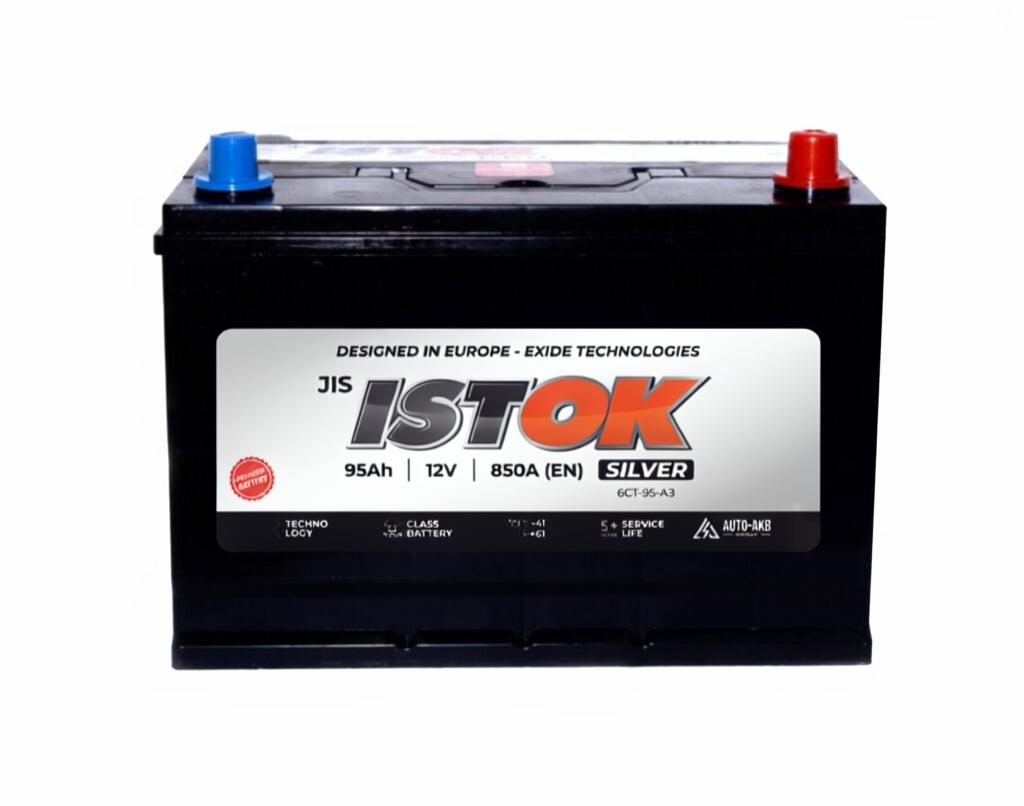 Автомобильный аккумулятор ISTOK SILVER 95Ah 850A (JIS)