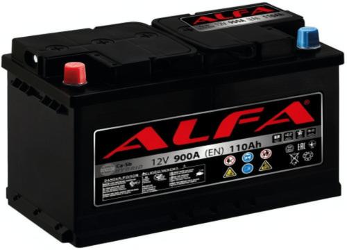 Автомобильный аккумулятор ALFA Hybrid 110Ah 900A L+