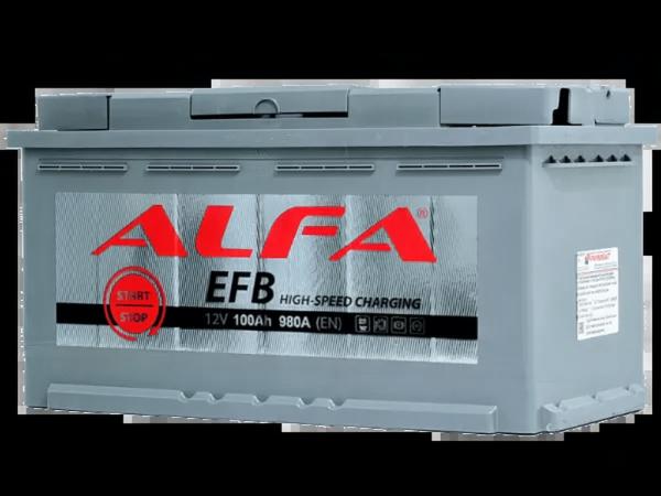Автомобильный аккумулятор ALFA EFB 100Ah 980A R+