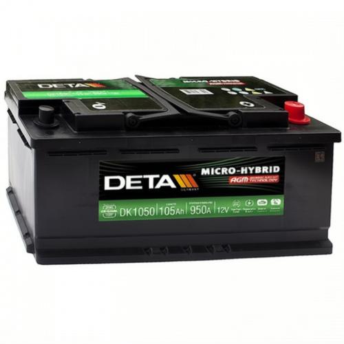Аккумулятор DETA Start-Stop AGM DK1050 / 105Ah