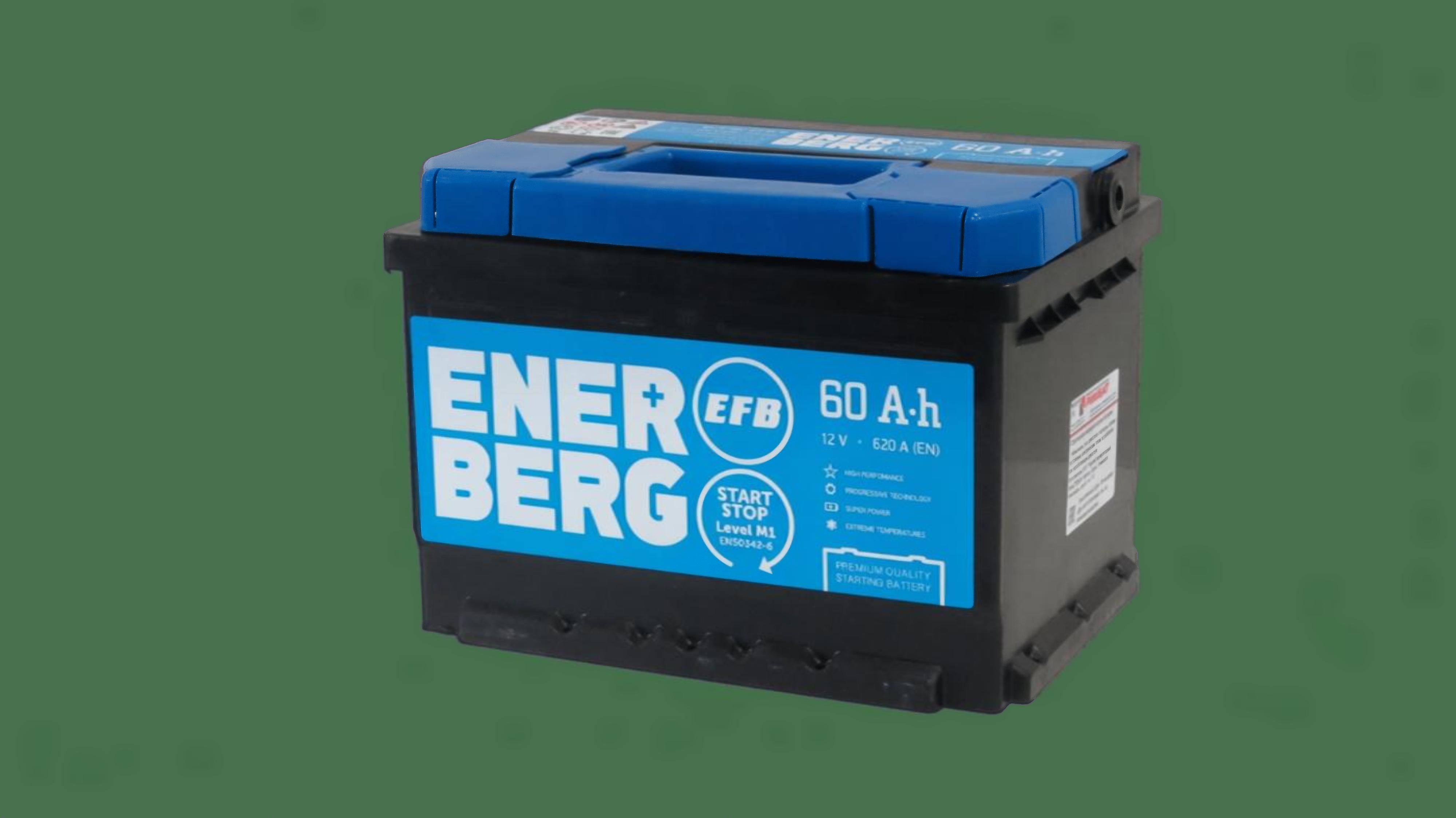 Автомобильный аккумулятор ENERBERG EFB 60Ah 620A R низк