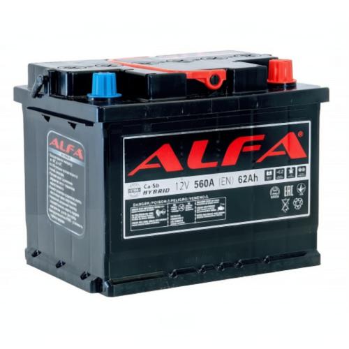Аккумулятор Alfa Hybrid 62 R / 62Ah / 560А