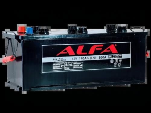 Автомобильный аккумулятор ALFA 140 Ah 950A L+