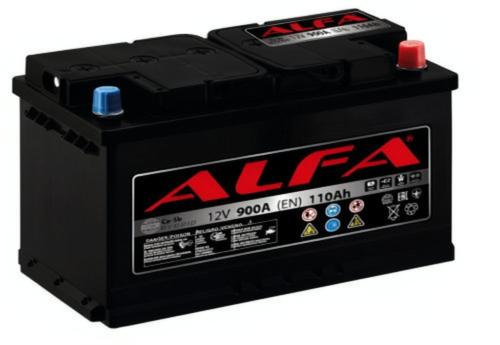 Аккумулятор ALFA Hybrid 110Ah 900A R+