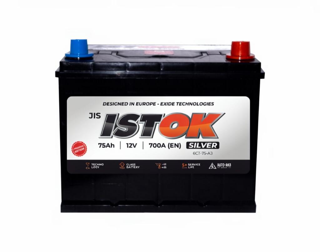 Автомобильный аккумулятор ISTOK SILVER 75Ah 700A (JIS)
