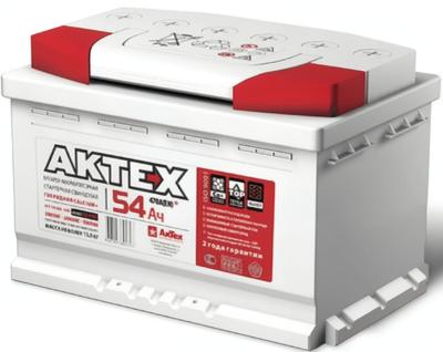 Автомобильный аккумулятор AKTEX 54Ah 470A R+
