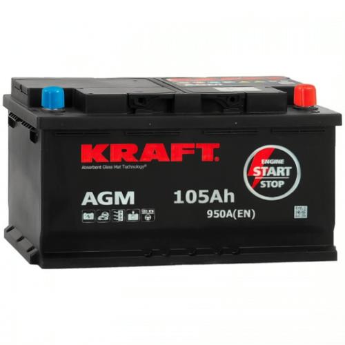 Аккумулятор Kraft AGM / 105Ah / 950А