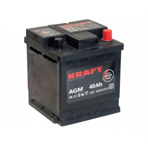 Аккумулятор Kraft AGM / 40Ah / 420А