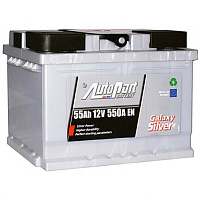 Аккумулятор GALAXY SILVER (55 Ah) 550 A, 12 V Обратная, R+ LB2
