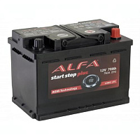 Аккумулятор ALFA AGM / 70Ah / 760А