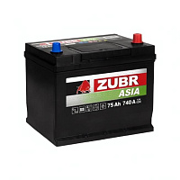 Аккумулятор ZUBR (75 Ah) 740 A, 12 V Обратная, R+ D26 1014234