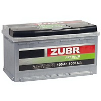 Аккумулятор Zubr Premium 105 Ah, 1000 A, 12 V, Обратная полярность, R+, L5