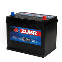 Аккумулятор ZUBR EFB 75 Ah, 760 A, 12 V Обратная, R+ D26