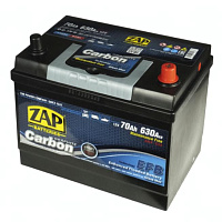 Аккумулятор ZAP CARBON EFB 70 Ah, 630 A, 12 V Обратная, R+ D26
