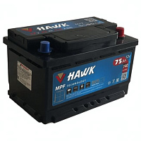 Аккумулятор HAWK (75 Ah) 740 A, 12 V Обратная, R+ HSMF-57313