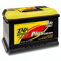 Аккумулятор ZAP PLUS (75 Ah) 720 A, 12 V Обратная, R+ L3 ZAP 575 20