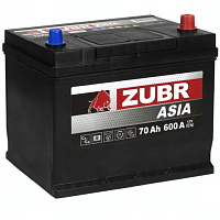 Аккумулятор Zubr Ultra Asia 70 Ah, 600 A, 12 V, Обратная полярность, R+, D26