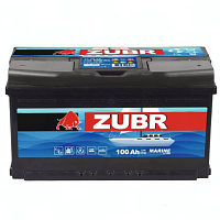 Лодочный аккумулятор ZUBR Marine 100Ah, 12V, R+, Ca/Ca, L5, 350x175x190 мм, 23.6 кг.