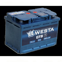 Автомобильный аккумулятор WESTA EFB 74Ah 750A R+