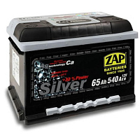 Аккумулятор ZAP SILVER (65 Ah) 540 A, 12 V Обратная, R+ L2 ZAP-565 25