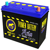 Аккумулятор Тюмень Азия (50 Ah) 410 A, 12 V Обратная, R+ B24