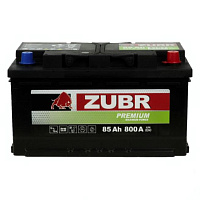 Аккумулятор Zubr Premium 85 Ah, 800 A, 12 V, Обратная полярность, R+, LB4