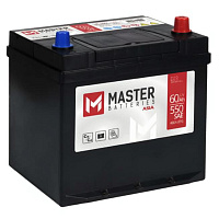Аккумулятор MASTER BATTERIES (60 Ah) 480 A, 12 V Обратная, R+ D23