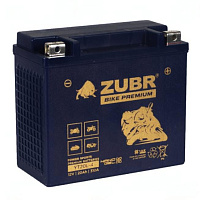 Аккумулятор для мотоцикла ZUBR Bike Premium 20Ah, 310A, 12 V Обратная R+, YT20L-4