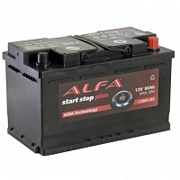 Аккумулятор ALFA AGM / 80Ah / 800А
