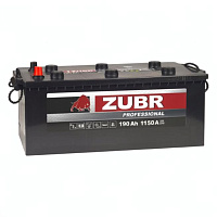 Аккумулятор Zubr Professional 190 Ah, 1150 A, 12 V, Обратная полярность, R+, D5, Беларусь