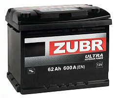 Автомобильный Аккумулятор ZUBR Ultra 62Ah R+ 600A