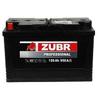 Аккумулятор Zubr Professional 120 Ah, 950 A, 12 V, Прямая полярность, L+, D2