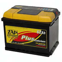 Аккумулятор ZAP PLUS (62 Ah) 520 A, 12 V Обратная, R+ LB2 ZAP 562 58