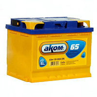 Аккумулятор AKOM 6CT (65 Ah) 580 А, 12 V Обратная, R+ L2 6CT-65VL