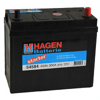 Аккумулятор HAGEN PL (45 Ah) 300 A, 12 V Обратная, R+ 54584